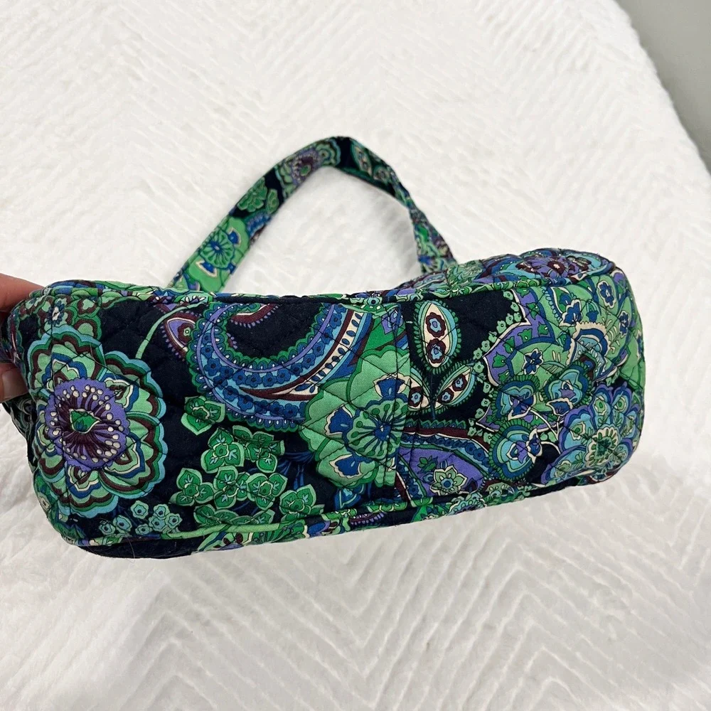 Vera Bradley Hobo Bag Black Green Blue Quilted‎ Shoulder Purse Blue raphsody